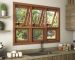 janela de madeira para cozinha